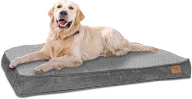 Килимок для собак ib style Dreams, м'яке ліжко для собак, килимок для сну, середні породи, зручне ліжко, знімний чохол, сірий, 100x68 см