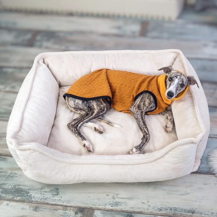 Ортопедичне собаче ліжко 4L Textil IRIS Premium-LINE: зручне та комфортне місце для вашого улюбленця (100x80 см, Бежевий)