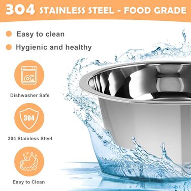 Набір мисок для собак FoiiLiio з нержавіючої сталі (2 шт., 1100 мл), підставка з бамбука, годівниця для собак