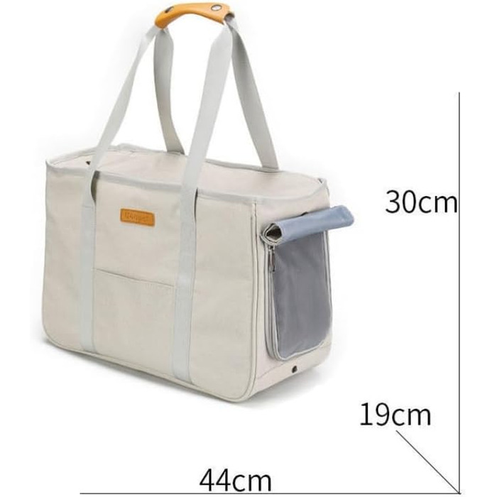 Сумка для тварин Bebeibon на одне плече, велика, світло-бежева