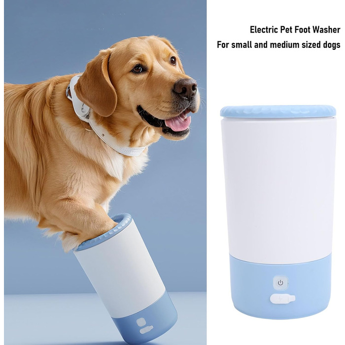 Електричний очищувач лап для собак Asixxsix, USB, автоматичний, для собак та котів (Blue)