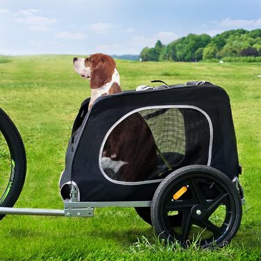 Фаркоп для велосипеда SogesHome: перевезення собак, XXL, 600D Oxford, чорний