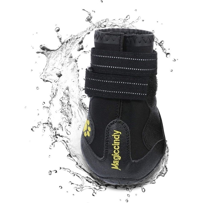 PETCUTE: Чорні захисні чоботи для собак, 4 шт. - дихаючі, водонепроникні, неслизькі. Підходять для малих, середніх та великих собак. Літні чоботи для собак, розмір 7.0*8.0 см