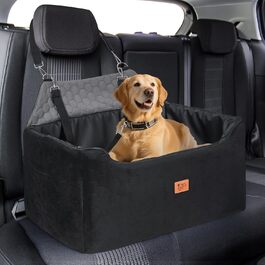 Автомобільний лежак для собак середніх та великих порід 78x55x53 см, знімний, миючий, з поводом, водонепроникний чохол, для великих собак