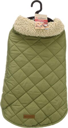 Зимовий теплий одяг для собак Flamingo Bonnie – зелений, розмір 40, преміум-якість, водонепроникний, з плюшевою підкладкою