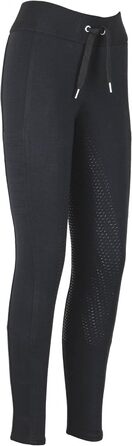 Легінси для верхової їзди Lazura Hanna | Повний силіконовий покрив | Рідні штани з 2 кишенями для телефону та регулюванням ширини | Чорні легінси з повним покриттям | Верхова екіпіровка розмір 36-46, 38, Чорний