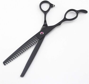 Професійні ножиці для грумінгу собак ліворуч WYGC PETS 7.0 дюймів, 2 ножиці для фінальної обробки та вигнуті ножиці, ідеально підходять для лівшів та домашнього використання