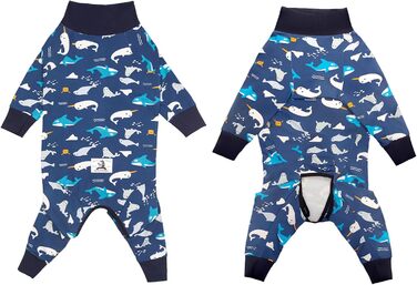 Комбінезон для собак великих порід, захист суглобів, від шерсті, слини, ран, піжамний комбінезон (XXXL, 6XL), темно-синій