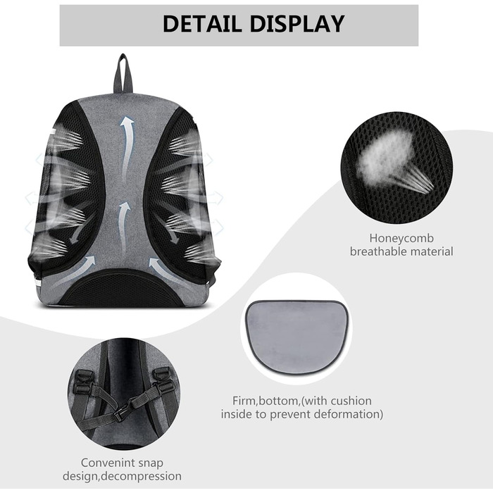 PETCUTE Рюкзак для собак і котів, переноска для тварин, рюкзак для подорожей, піших прогулянок та кемпінгу (темно-сірий)