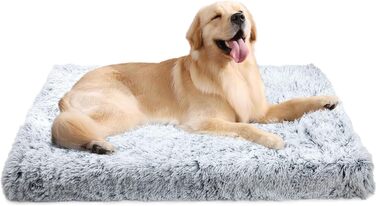 М'який лежак для собак, нековзна підкладка, крісло-гніздо для великих собак, сірий, 100 x 60 см