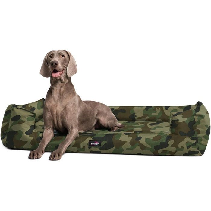 Ортопедичне ліжко для собак Tierlando® Goofy XL-XXXL: комфорт та підтримка для великих собак. Розмір 90x75 см, знімний водонепроникний чохол з поліестеру, ідеально для собак з проблемами суглобів.