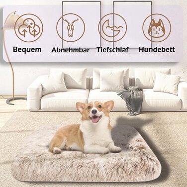 М'яке ортопедичне ліжко для собак та котів, 100x60x10 см, хакі