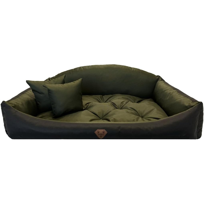 Ортопедичне ліжко для собак Dogs4Life: м'яке, миється, підходить для собак маленьких, середніх та великих порід (M, Хакі)