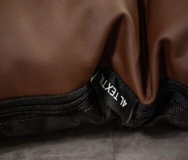 Ліжко для собак середніх порід 4L Textil Ella з штучної шкіри, водонепроникний матрац (90x70 см, коричневий)