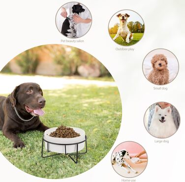 Миска для котячого корму POPETPOP з піднятою конструкцією та неслизьким дном, 14.5x8.5 см