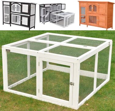 Freilaufgehege Nanook Jumbo для кроликів - розширення для клітки, 96 x 100 x 55 см, білий