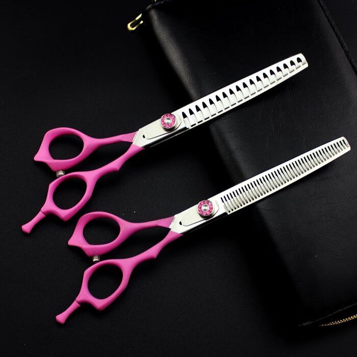 Набір професійних ножиць для грумінгу собак JIESENYU: 7 дюймів, прямі та витончені леза, 4 шт.