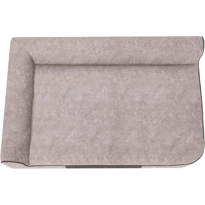 Лежанка для собак та котів, м'яка, 80 x 53 см, сіро-бежева