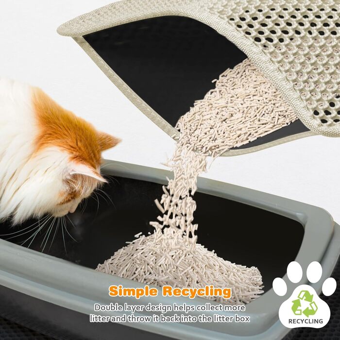 Килимок для котів Blissstorm Matte 60x90см, двошаровий EVA, вологонепроникний, антиковзкий, легко миється. Килимок для котів, хакі