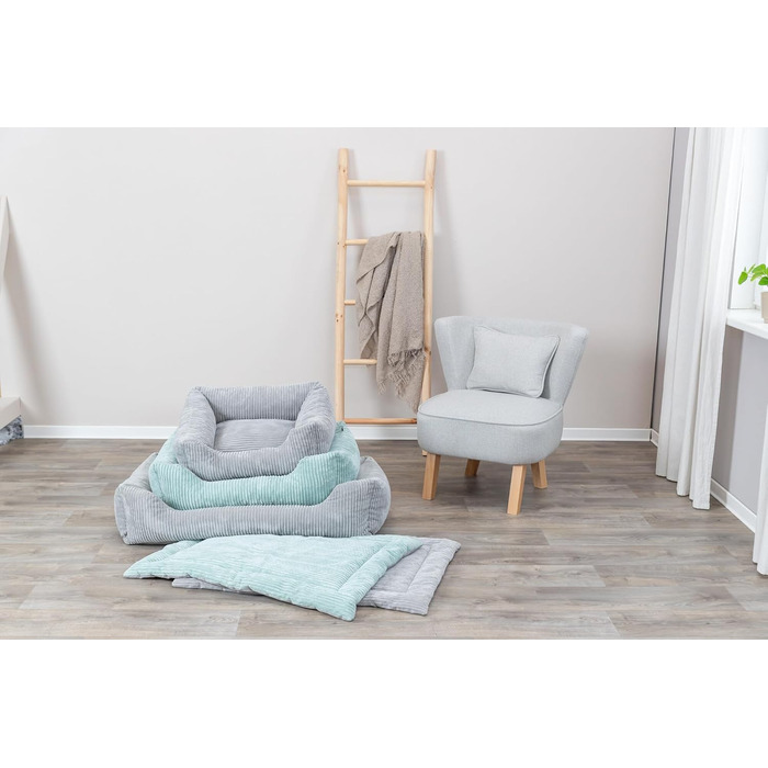 Ортопедичне ліжко для собак TRIXIE Vital Jonna, 60x50 см, сірий колір - м'яке ліжко з Memory Foam для старших собак, захищає суглоби, комфортне та розслаблююче