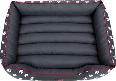 Ліжко для собак Prestige M, сіре з лапами, 85 x 65 см - знімний, пральний чохол