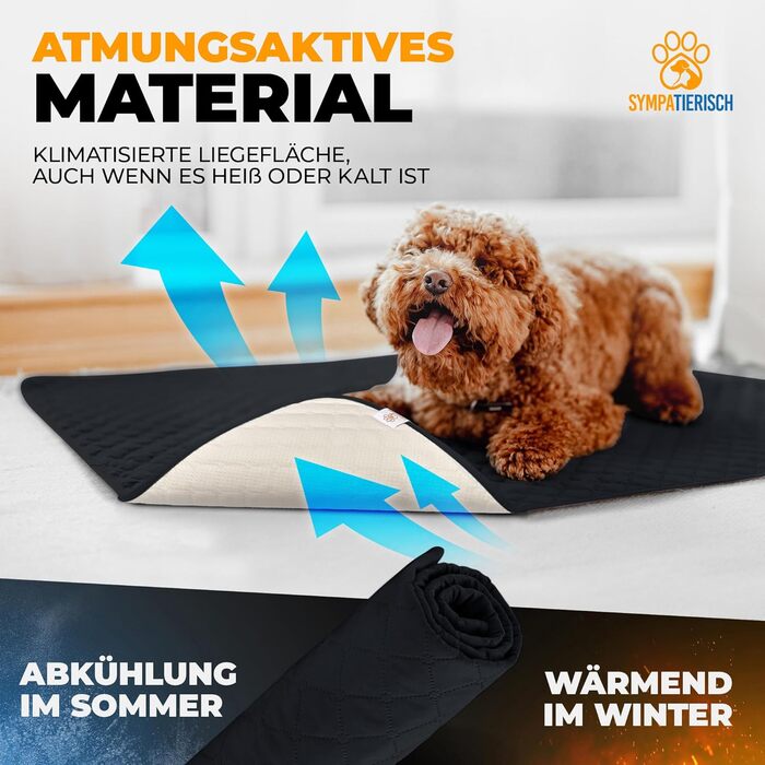 Водонепроникний килимок для собак SympaTierisch - захист дивану та ліжка - великий розмір (205 x 160 см)