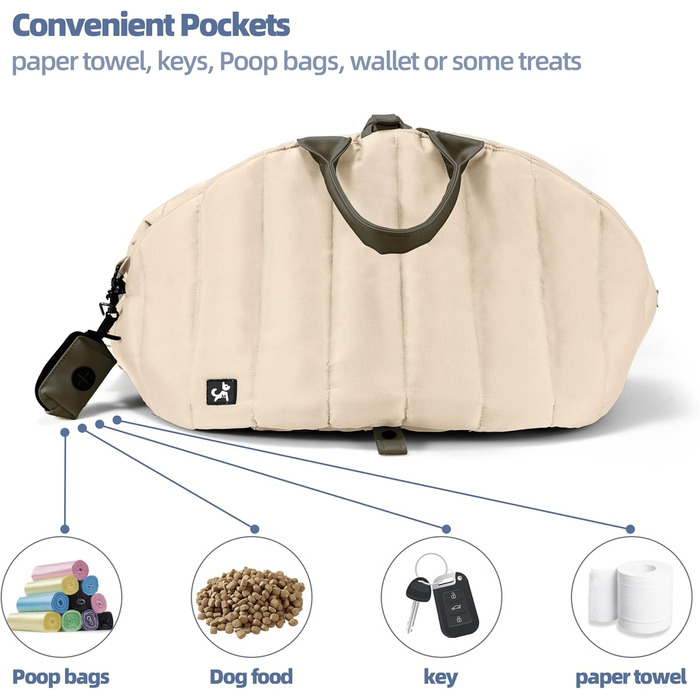 Сумка-переноска для собак Sytopia, середнього розміру, до 11,3 кг, бежевий колір (2024-0722)