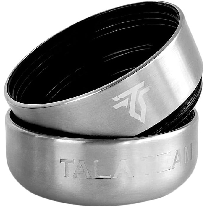 Ізольована пляшка для води для собак TALA TEAM - туристична пляшка з мисками для собак, чорна