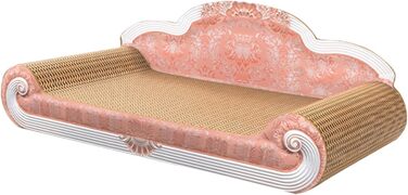 LOVIVER Картонне дряпальня для котів, іграшка, рожева - міцне дряпальня-диванчик для котів