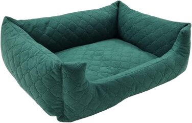 Ліжко для собак та котів Odolplusz, зелений, розмір M (70 x 60 см) | М'яке ліжко-корзина з бортиками