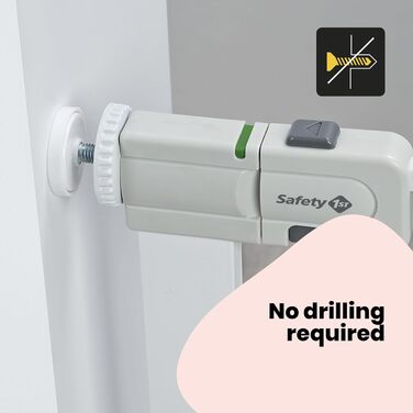 Ворота захисні Safety 1st Auto Close, Treppenschutzgitter без свердління, 73–80 см (розширюється до 136 см), автоматичне закривання, відкривання однією рукою, двостороння фіксація, білий (SecureTech)