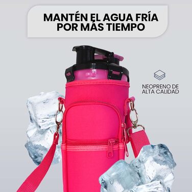 Транспортування фляга для води для собак, включаючи неопренову обгортку, миска для собак, ударостійка та стійка до подряпин, рожева