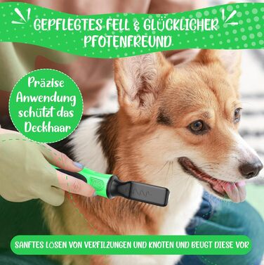 Інструмент для видалення ковтунів у собак та котів - професійний тример з 10 лезами + E-book з догляду за шерстю