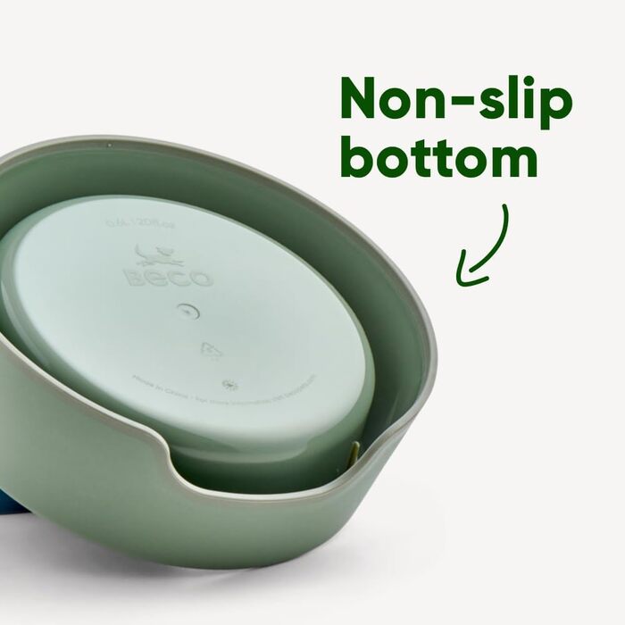 Миска для собак Beco - годівниця та поїлка, стабільна миска з переробленого пластику, неслизька гумова основа, Candy Pink, великий розмір L