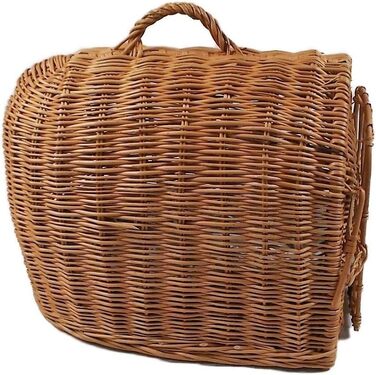 Транспортний кошик з плетива з подушкою 40x32x40 см, клітка для кота/собаки