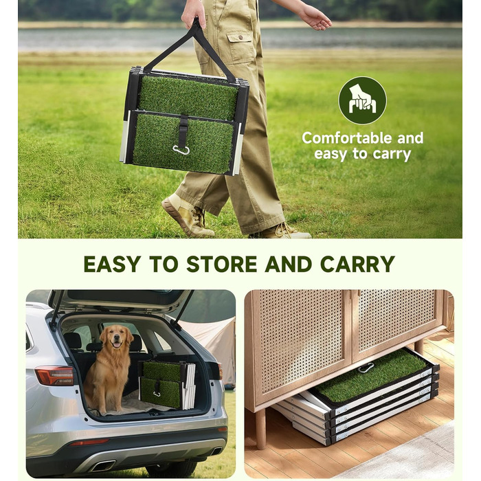 Рампа для собак у машину, складана, для великих собак, з антиковзким килимком, для авто, SUV, вантажівок, високих ліжок, широка (110x58x43 см)