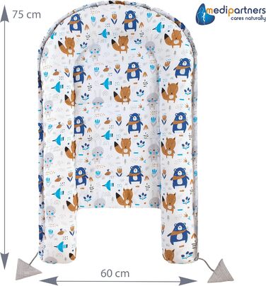 Килимок-ліжко для кота та собаки 75x60x10 см. М'яке ліжко-гніздо Boho Animals для маленьких та середніх собак і котів