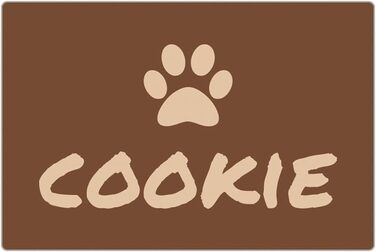 Килимок для собак на замовлення з фоновим малюнком, кісточками, лапами, текстом та шрифтом