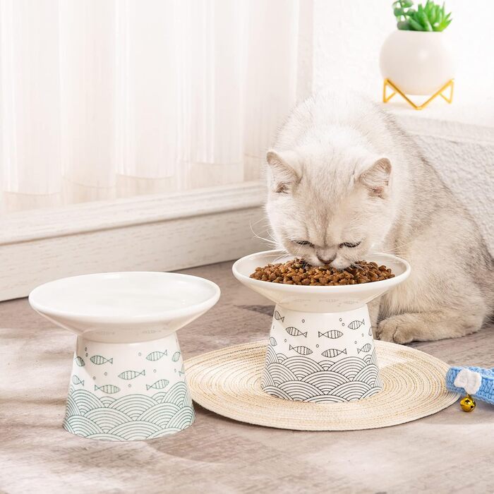 Керамічна миска для котів OMAYKEY з широким дном, 16,5 см: для комфортного харчування та захисту шиї