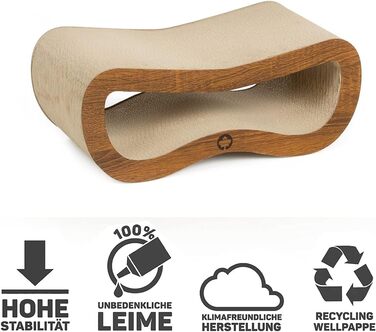 Крязовий борд Orbit Petite для котів | Дерево, крязовий картон, котяча м'ята | 45 x 18 x 23 см