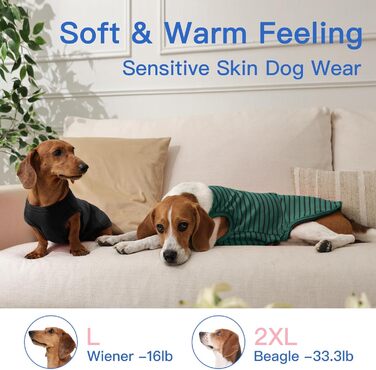 Флісовий пуловер для собак, 3 шт. в упаковці, зелений, XS, еластичний, теплий світшот для цуценят, домашній одяг, м'яка зимова сорочка, для шарування під куртки, одяг для собак у відпустку, X-Small, зелений