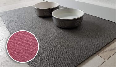 SanoZoo підкладка під миску для котів 70x120 см, червона, екологічна, OEKO-TEX, зроблено в Німеччині