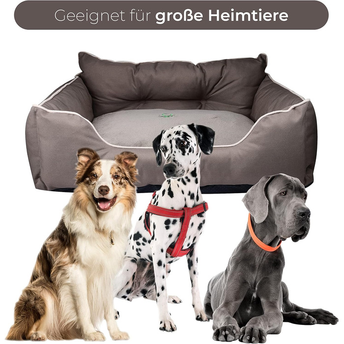 Ліжко для собак Benetton, коричневе, 90x70x28 см, ергономічне, знімний чохол