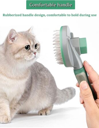 Щітка для котів та собак, аксесуари для грумінгу, видалення шерсті, самоочисна, для довгої та короткої шерсті