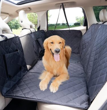 Підстилка для собак у машину: розширювач заднього сидіння, водовідштовхувальна, з кишенями та сіткою