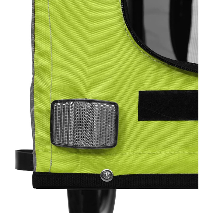 Фарм-причіп для собак Gecheer: комфортний транспорт з відбивачами, зелено-сірий, 133.5 x 69 x 73.5 см