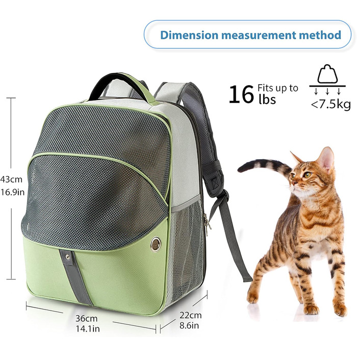 Рюкзак для собак та котів PETCUTE - дихаючий, складний, для маленьких тварин, рожевий