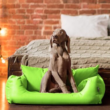 Tierlando® NEMO лежанка для собак з оксфордської тканини 600D, лежанка-софа з знімною комфортною матрацом та пральним покриттям, для маленьких та середніх собак, розмір: 65x50 см | колір: 65x50 см (внутрішній розмір: 40x35 см) (19 Kiwi, 80x60 см (внутрішн