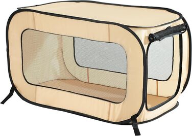 Складаний переносний будиночок-клітка для котів і собак Beatrice Home Fashions, 61x42x41 см, бежевий