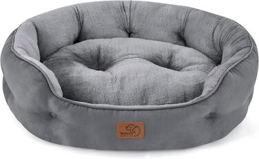 BEDSURE Ліжко для котів, 63x53x20 см, двостороння подушка, сіре, пране, для котів і маленьких собак